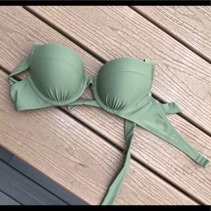 Army green aerie Push up Bikini top